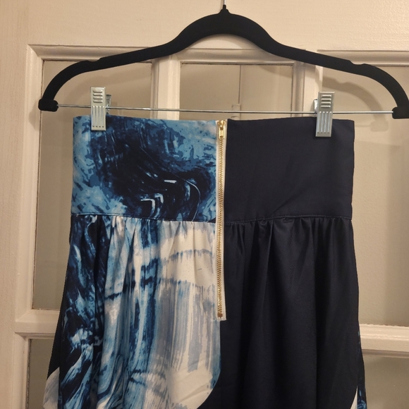 Aleeza Elegant Aruba Ocean A-Line Skirt- STUNNING!! - Picture 8 of 11